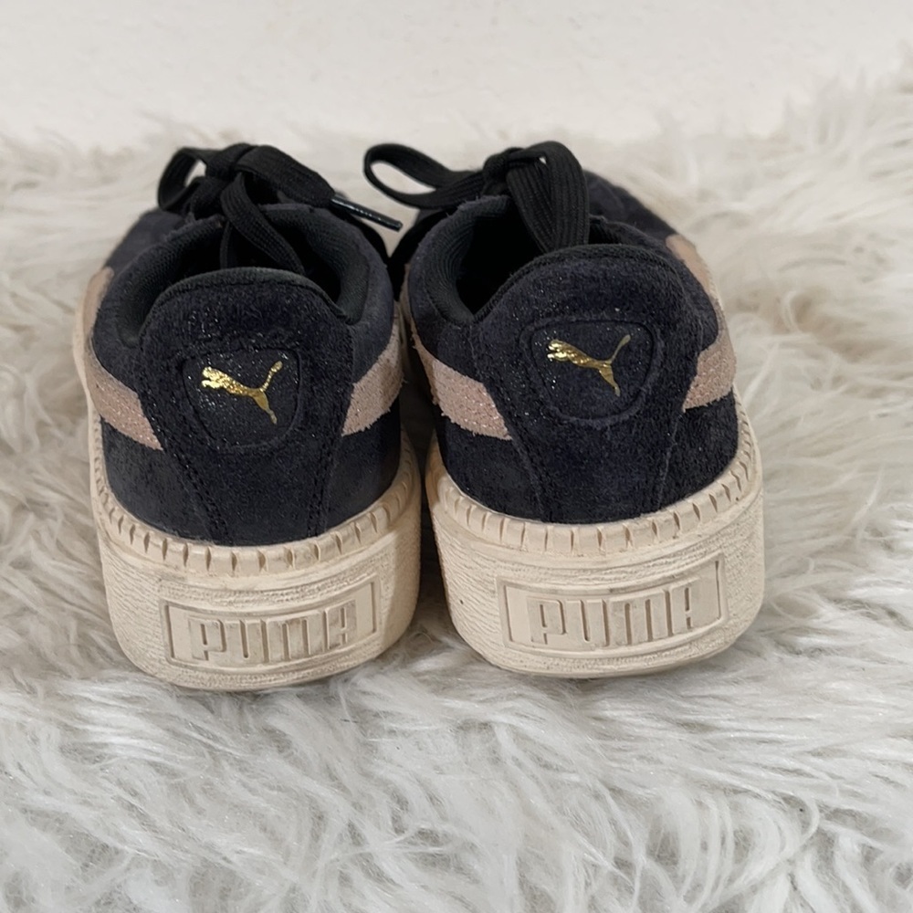 PUMA Suede Platform Trace Shimmer Sneakers Size 7 - Picture 3 of 8